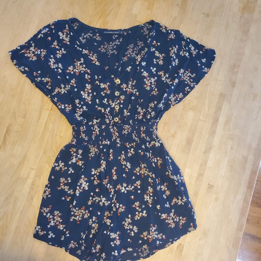 Abercrombie & Fitch Navy/Floral Romper